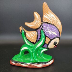 Vintage Colorful Ceramic Fish Figurine Ocean Aquarium Decor